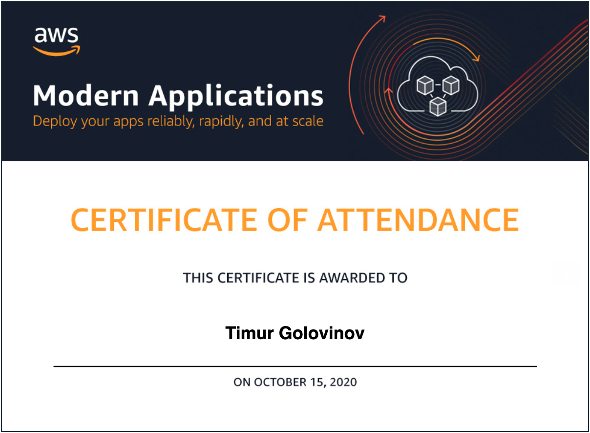 AWS Modern Applications Deploy apps reliably, rapidly, and at scale by AWS